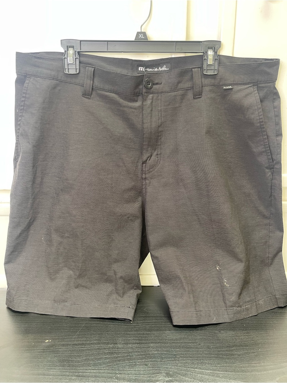 Travis Mathew Tech Men's Lightweight Performance Stretch Charcoal Golf Shorts 40